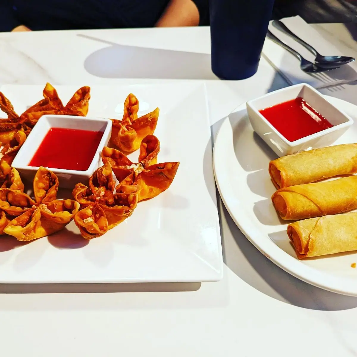 Crab Puffs 蟹角 and Spring Rolls